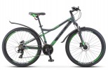 Велосипед 26' хардтейл, рама алюминий STELS NAVIGATOR-610 D антрацит/зел., 21 ск., 14' (2020) V010
